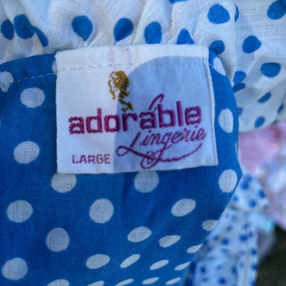 Vintage - Adorable Lingerie Polka Dot - Babydoll and Bloomer Set - NWT - Picture 5 of 9